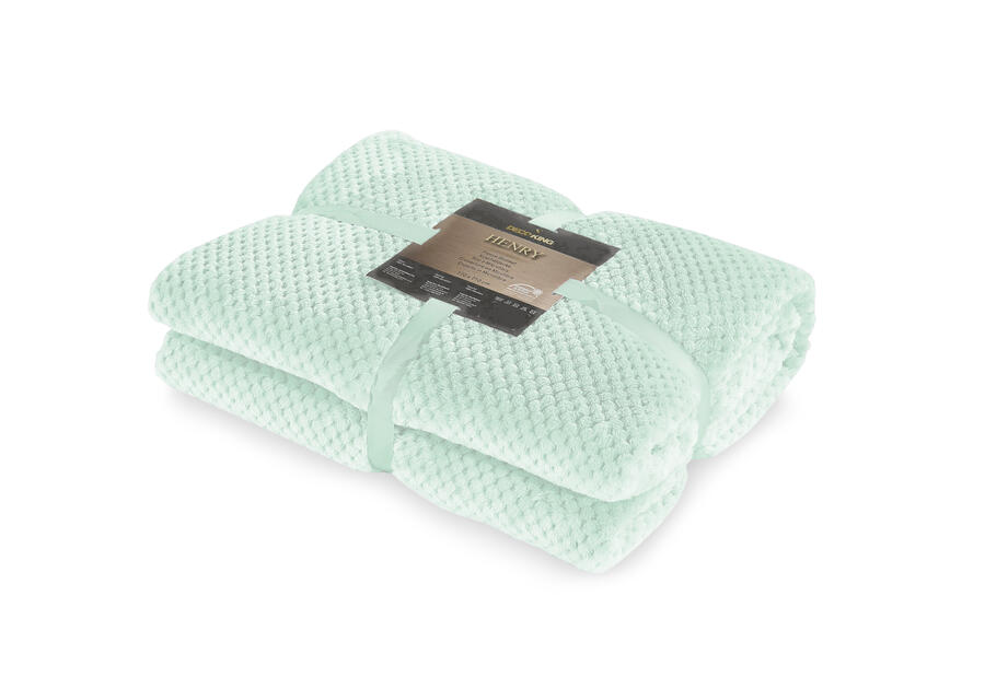 Zdjęcie: Koc Henry pepermint 150x200 cm DECOKING