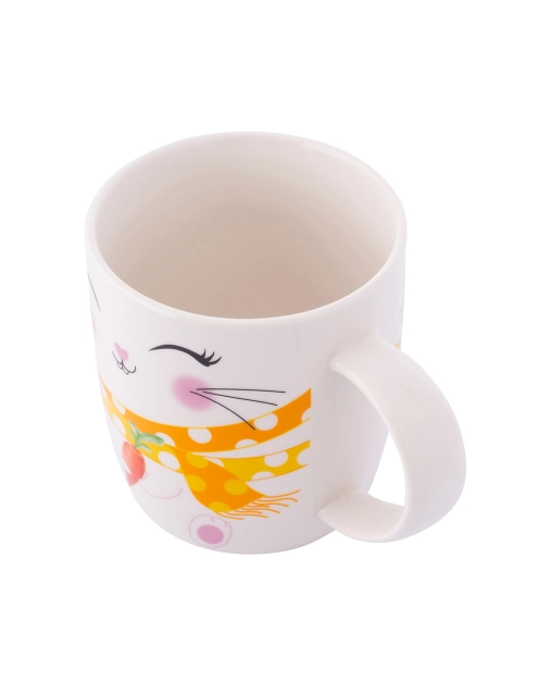 Zdjęcie: Kubek baryłka 400 ml z pokrywką silikonową uszy zająca dekoracja uśmiechnięty zajączek ALTOM DESIGN