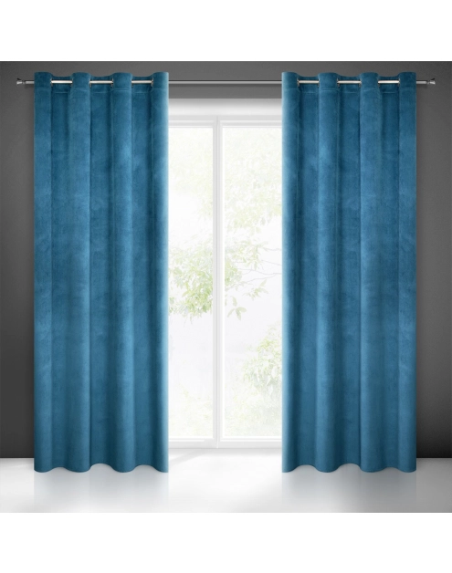 Zdjęcie: Zasłona gotowa Milo 140x250 cm granatowy EUROFIRANY