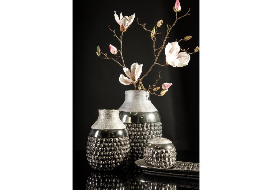 Zdjęcie: Wazon dekoracyjny Lui 15x15x20 cm ciemnosrebrny EUROFIRANY
