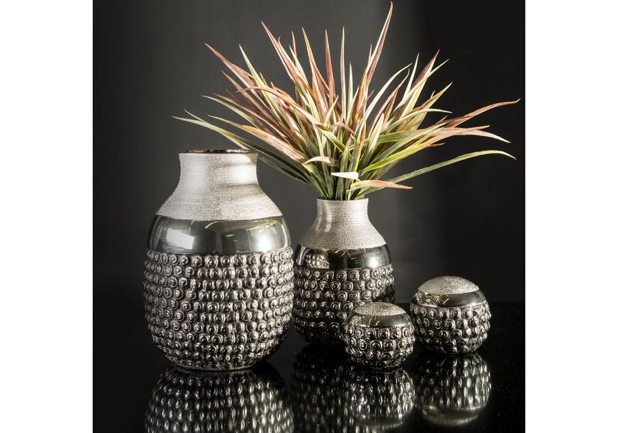 Zdjęcie: Wazon dekoracyjny Lui 15x15x20 cm ciemnosrebrny EUROFIRANY