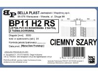 Zdjęcie: Listwa do boniowania PVC z siatką BP11 H2RS L300 szary ciemny BELLA PLAST