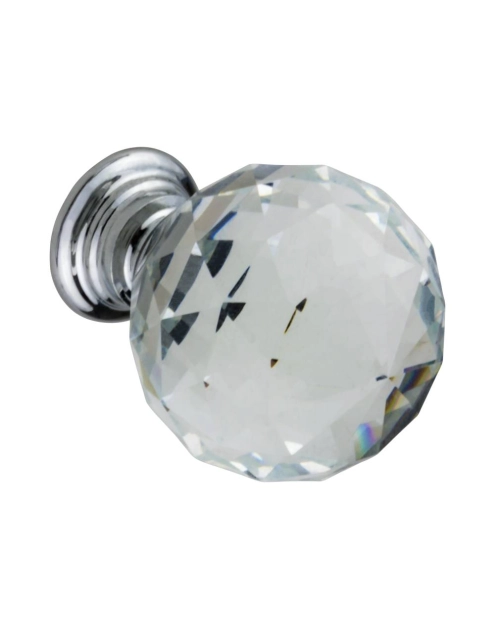 Zdjęcie: Gałka meblowa GP14 fi 25 szkło transparentne + chrom GAMET