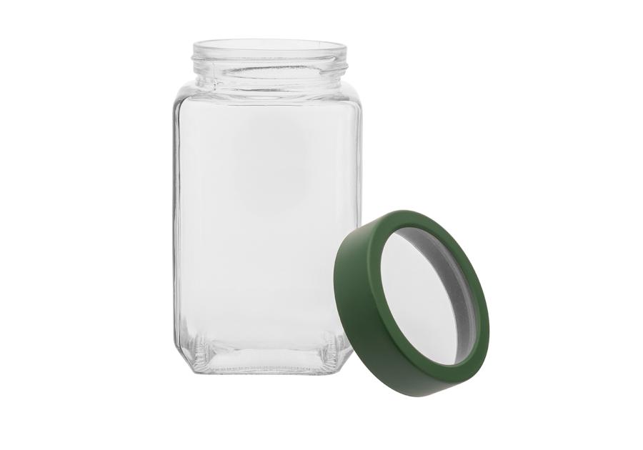 Zdjęcie: Pojemnik kwadratowy z zieloną pokrywką 1000 ml ALTOM DESIGN