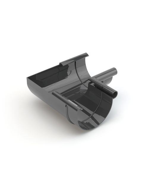 Zdjęcie: Narożnik rynnowy wewnętrzny 100 mm grafit GAMRAT