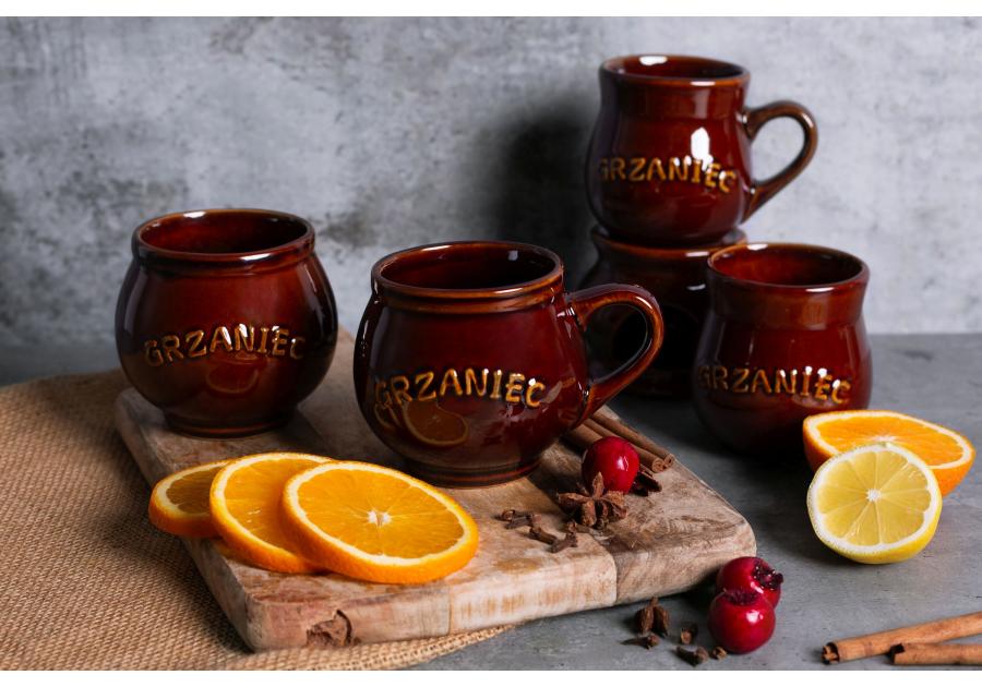 Zdjęcie: Kubek beczułka z napisem Grzaniec z z uchem 320 ml ALTOM DESIGN