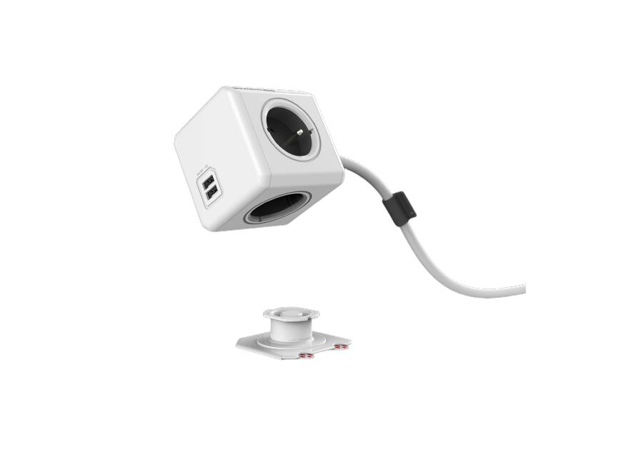 Zdjęcie: Przedłużacz Power Cube 4-kr g. E/FR+2xUSB 1,5 m ORNO