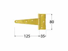 Zawias trójkątny 12,5x3,5x8 cm ZT125 DMX