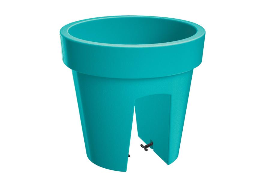 Zdjęcie: Donica Lofly Railing turkus morski 25 cm PROSPERPLAST