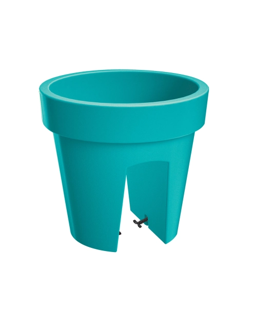 Zdjęcie: Donica Lofly Railing turkus morski 25 cm PROSPERPLAST