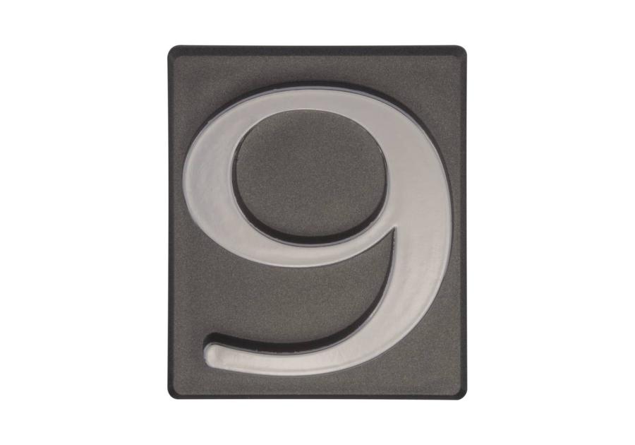 Zdjęcie: Cyfra 9 PCV samoprzylepna 4x4,7 cm grafit DOMINO