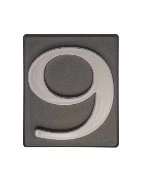 Zdjęcie: Cyfra 9 PCV samoprzylepna 4x4,7 cm grafit DOMINO