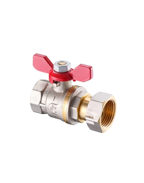 Zdjęcie: Zawór kulowy z ruchomą nakrętką  w/z 1" z motylkiem CALIDO