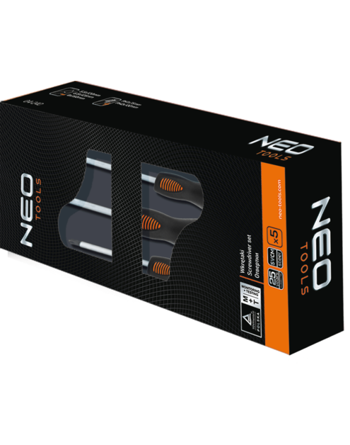 Zdjęcie: Wkrętaki do pobijania, S2, zestaw 5 sztuk NEO