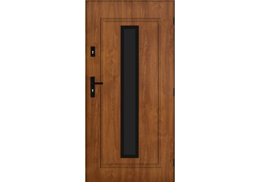 Zdjęcie: Drzwi zewnętrzne argos złoty dąb 80p komplet PANTOR