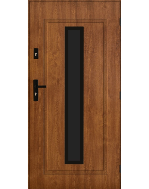 Zdjęcie: Drzwi zewnętrzne argos złoty dąb 80p komplet PANTOR