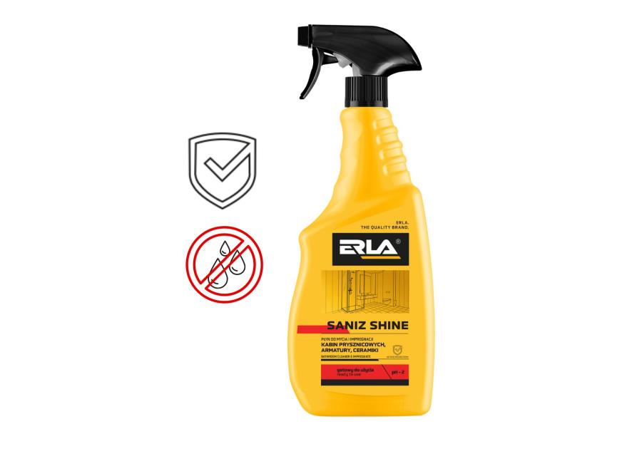 Zdjęcie: Srodek do czyszczenia łazienek Saniz Shine 750 ml ERLA