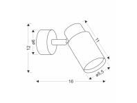 Zdjęcie: Lampa kinkiet Claro biały 1x15 W GU10 klosz biało-drewniany CANDELLUX