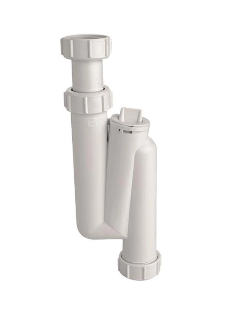 Zdjęcie: Syfon umywalkowy rurowy pionowy 1.1/4x32 mm z rewizją bez spustu MCALPINE