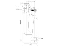 Zdjęcie: Syfon umywalkowy rurowy pionowy 1.1/4x32 mm z rewizją bez spustu MCALPINE