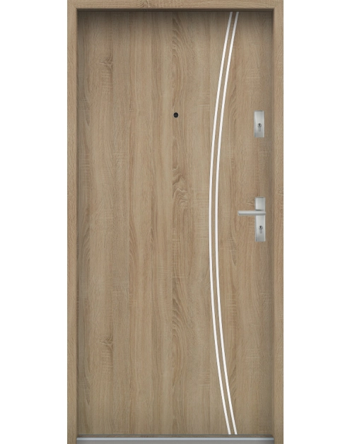 Zdjęcie: Drzwi wejściowe do mieszkań Bastion R-61 Sonoma 80 cm (NW) lewe ODR KR CENTER