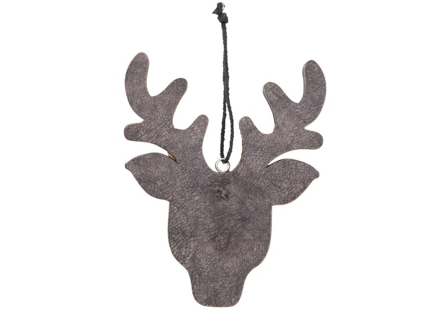 Zdjęcie: Zawieszka Renifer drewniany z welurowym frontem  19x14,5 cm szary ALTOMDESIGN