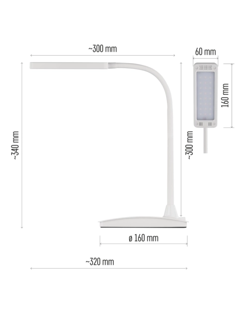 Zdjęcie: Lampa biurkowa LED Eddy biała, WW,NW,CW EMOS