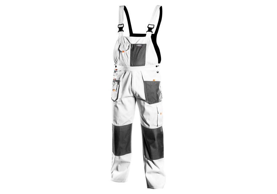 Zdjęcie: Spodnie robocze na szelkach, białe, HD, rozmiar XXL/58 NEO
