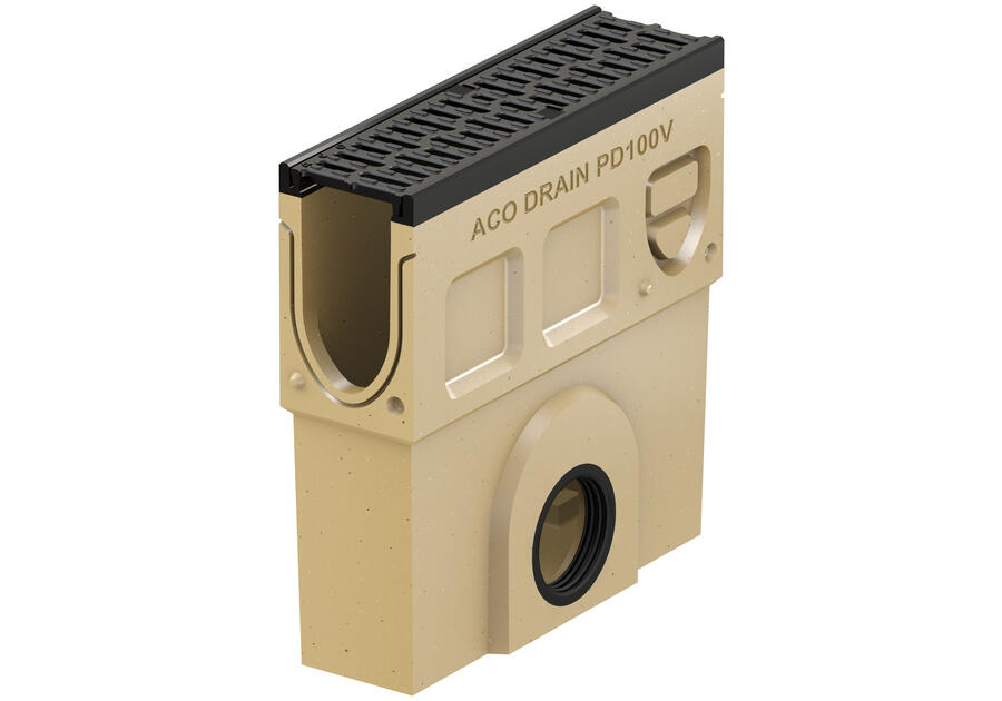 Zdjęcie: Skrzynka odpływowa z polimerobetonu i rusztem żeliwnym 0,5 m DN100 do Monoblock PD100V ACO