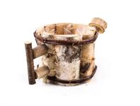 Zdjęcie: Doniczka z brzozy w kształcie konewki z folią 32x17x12 cm TIN TOURS