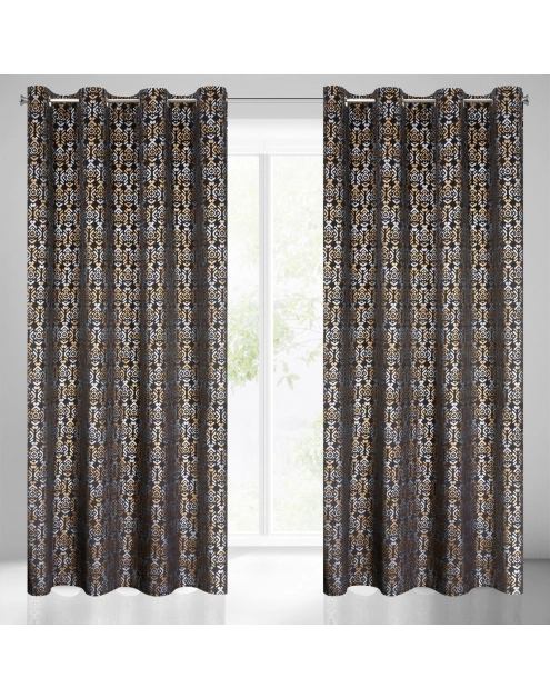 Zdjęcie: Zasłona gotowa Laura 140x250 cm czarny EUROFIRANY