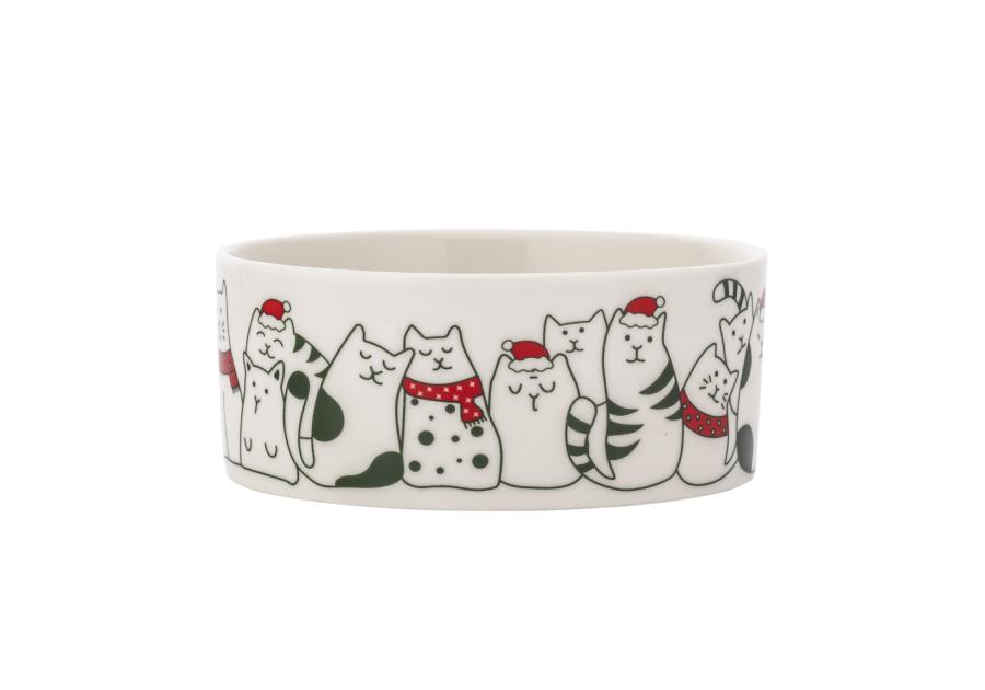 Zdjęcie: Miska dla kota 12x5 cm 330 ml dekoracja xmas cats B ALTOM DESIGN