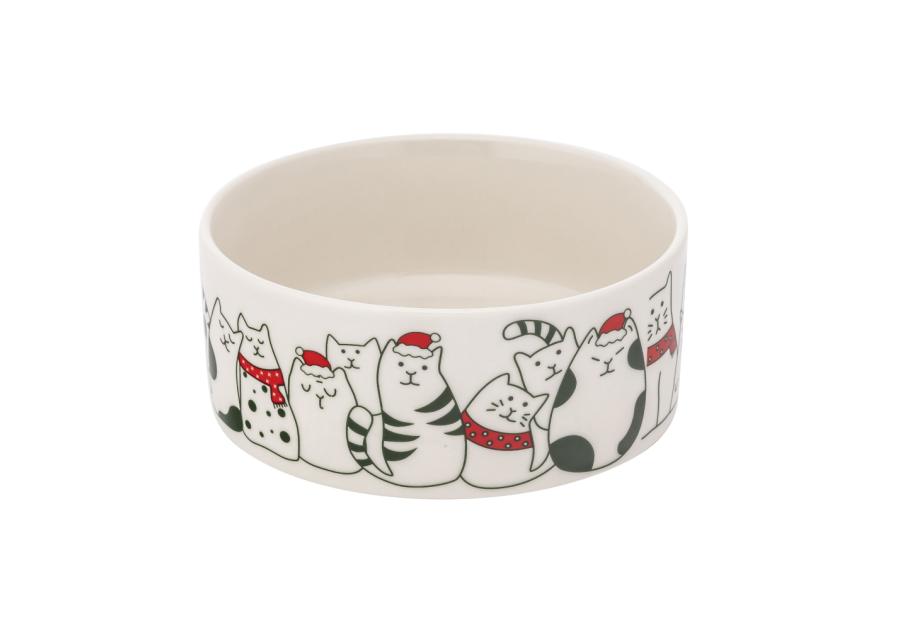 Zdjęcie: Miska dla kota 12x5 cm 330 ml dekoracja xmas cats B ALTOM DESIGN