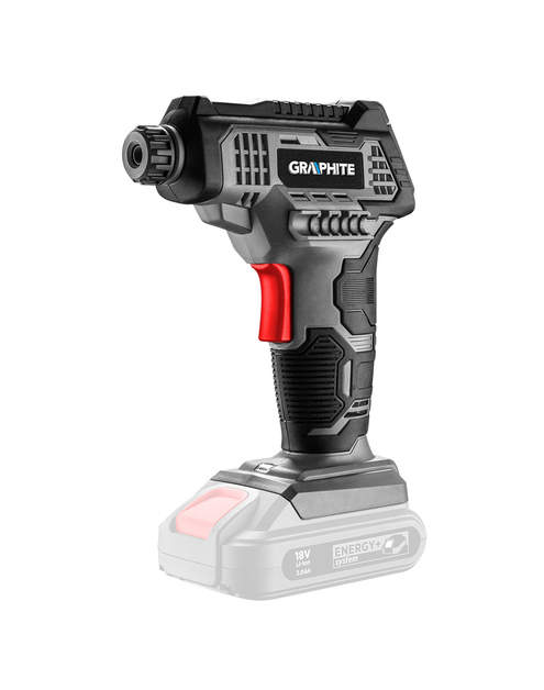 Zdjęcie: Kompresor akumulatorowy Energy+ 18V, wyświetlacz LCD, bez akumulatora GRAPHITE