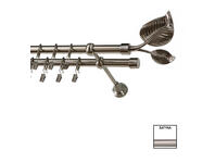 Zdjęcie: Karnisz podwójny Zeus fi 19 mm - 480 cm liść satyna KARWEL