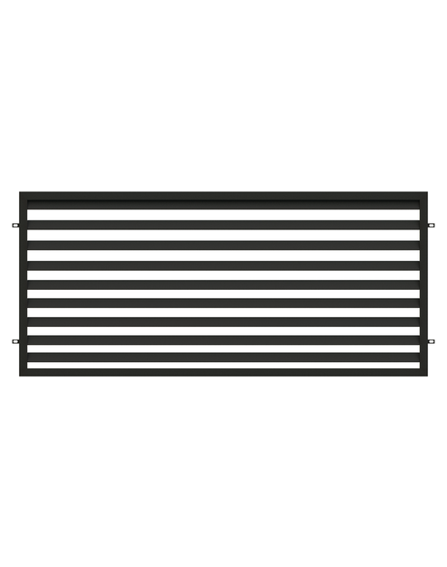 Zdjęcie: Przęsło ogrodzeniowe Bona 2x0,9 m stal ocynk+ ral9005 struktura POLBRAM