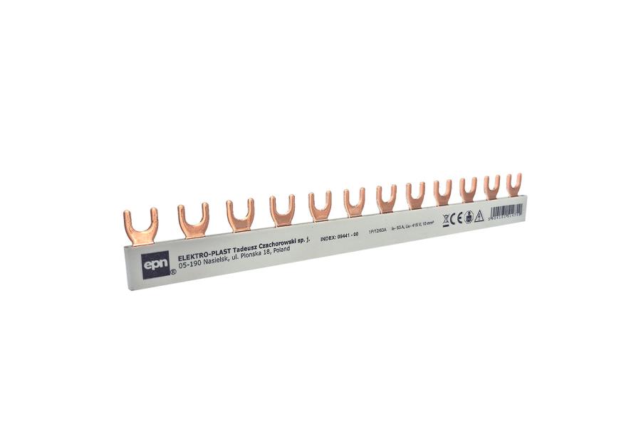 Zdjęcie: Szyna łączeniowa widełkowa 1-fazowa 12/215 mm, 10 mm2 ELEKTRO-PLAST
