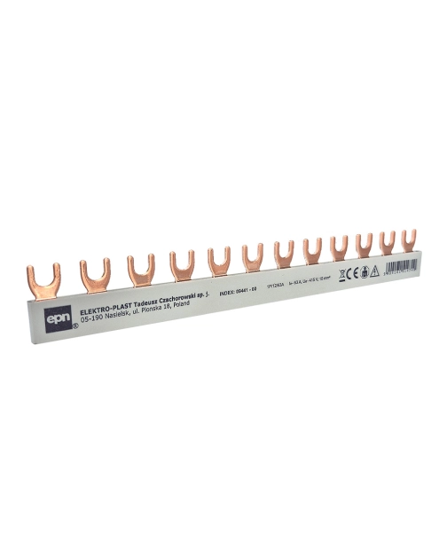 Zdjęcie: Szyna łączeniowa widełkowa 1-fazowa 12/215 mm, 10 mm2 ELEKTRO-PLAST
