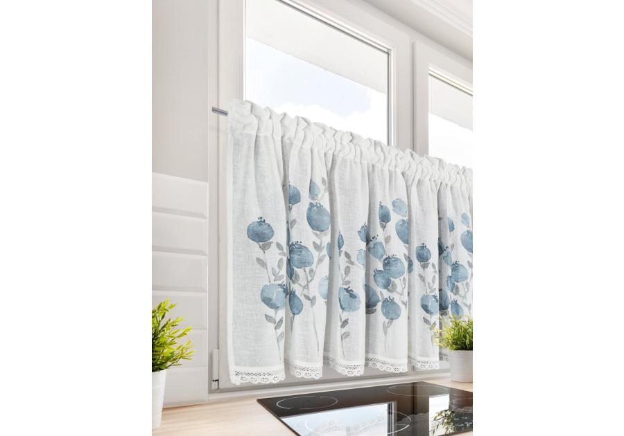 Zdjęcie: Firana gotowa Pola 150x60 cm niebieski EUROFIRANY