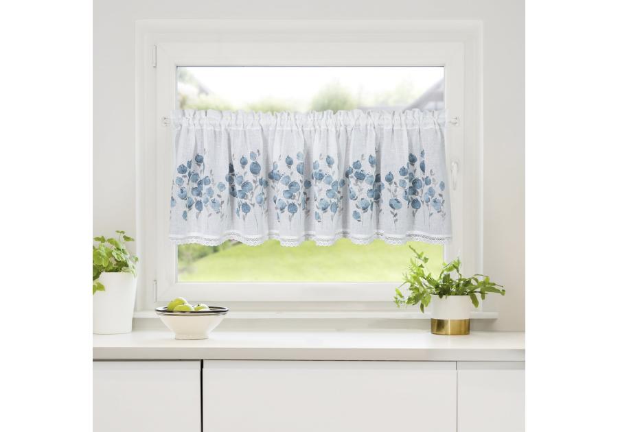 Zdjęcie: Firana gotowa Pola 150x60 cm niebieski EUROFIRANY