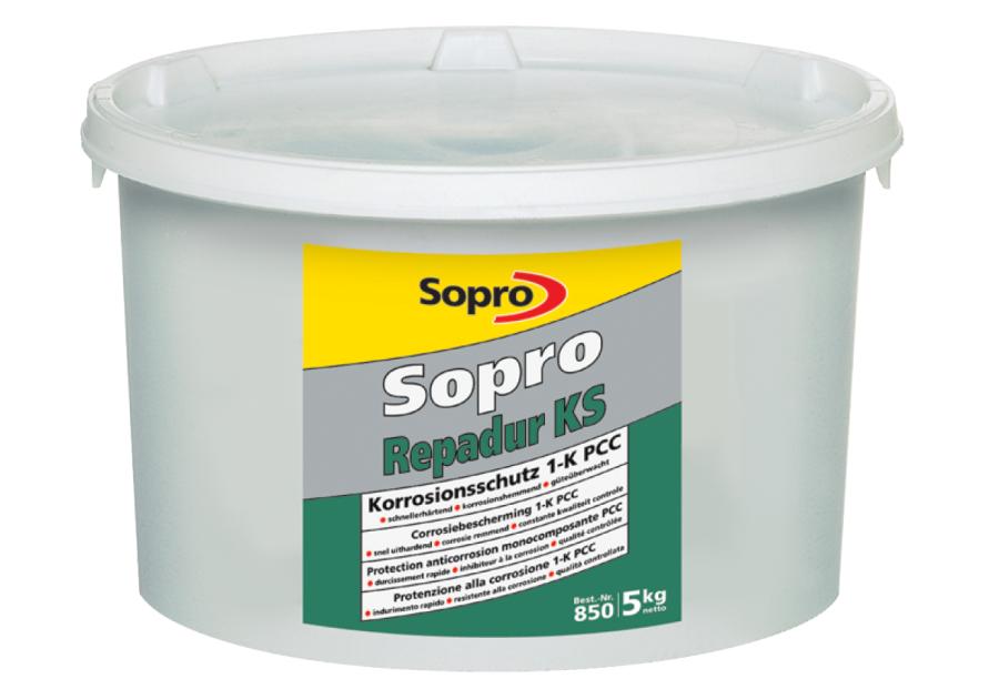 Zdjęcie: Zaprawa cementowa antykorozyjna PCC Repadur KS 5 kg SOPRO