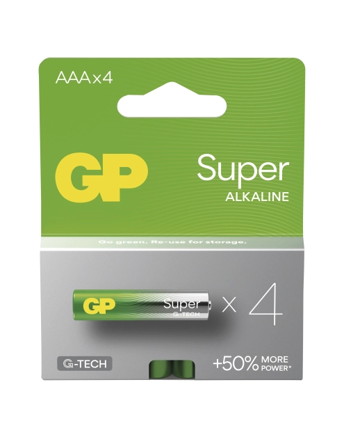 Zdjęcie: Bateria alkaliczna GP SUPER AAA (LR03) 4PP EMOS