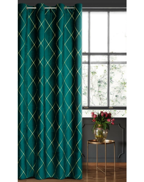 Zdjęcie: Zasłona dekoracyjna Pierre Cardin Margo 140x250 cm turkusowy EUROFIRANY