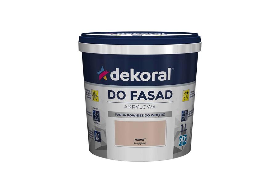 Zdjęcie: Farba fasadowa brąz kawowy 1 L Polinit DEKORAL