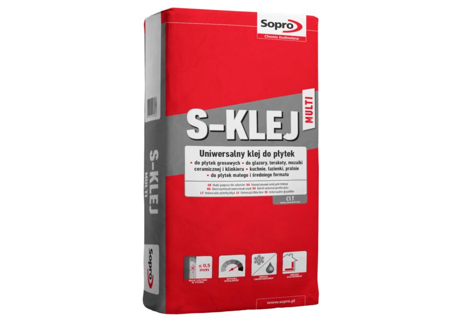 Zdjęcie: Klej do płytek S-KLEJ multi - Uniwersalny 22,5 kg SOPRO