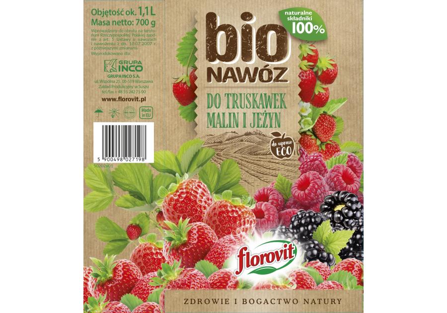 Zdjęcie: Nawóz Bio do truskawek, malin i jeżyn 700 g FLOROVIT