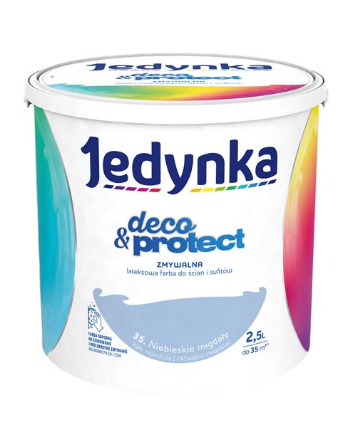 Zdjęcie: Farba lateksowa Deco&Protect Niebieskie migdały 2,5 L JEDYNKA