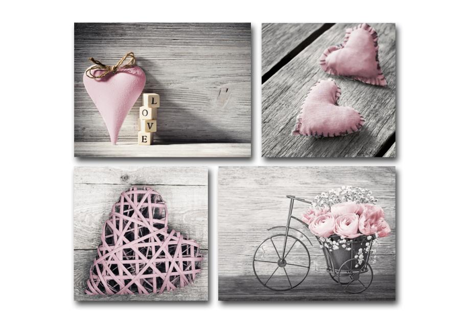 Zdjęcie: Obraz Multicanvas Shabby 64x74 cm St199 Pink STYLER