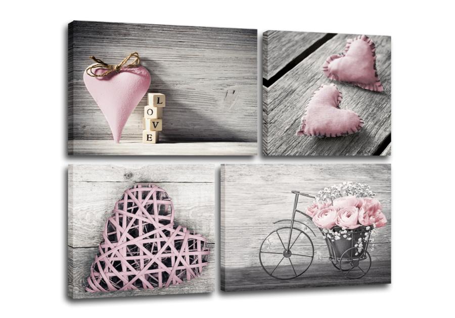 Zdjęcie: Obraz Multicanvas Shabby 64x74 cm St199 Pink STYLER