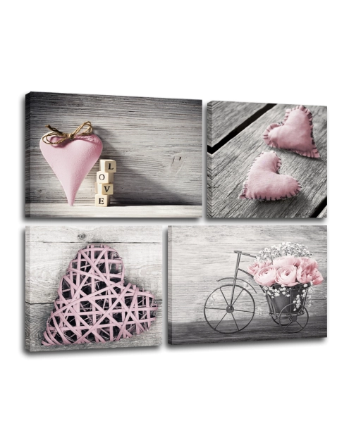 Zdjęcie: Obraz Multicanvas Shabby 64x74 cm St199 Pink STYLER